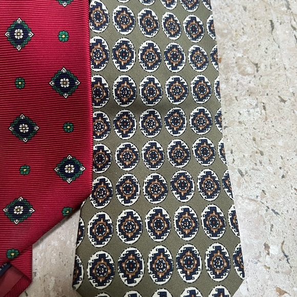 Land’s End-Lot of 5-Vintage 100% Silk Hand Sewn Neckties - Picture 4 of 6